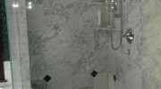 Marble shower floor leak repair