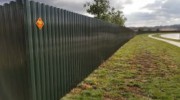 Hunter green aluminum privacy fence