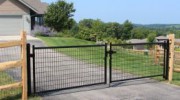 Diamondback driveway gate and 3 rail Appalachian rail